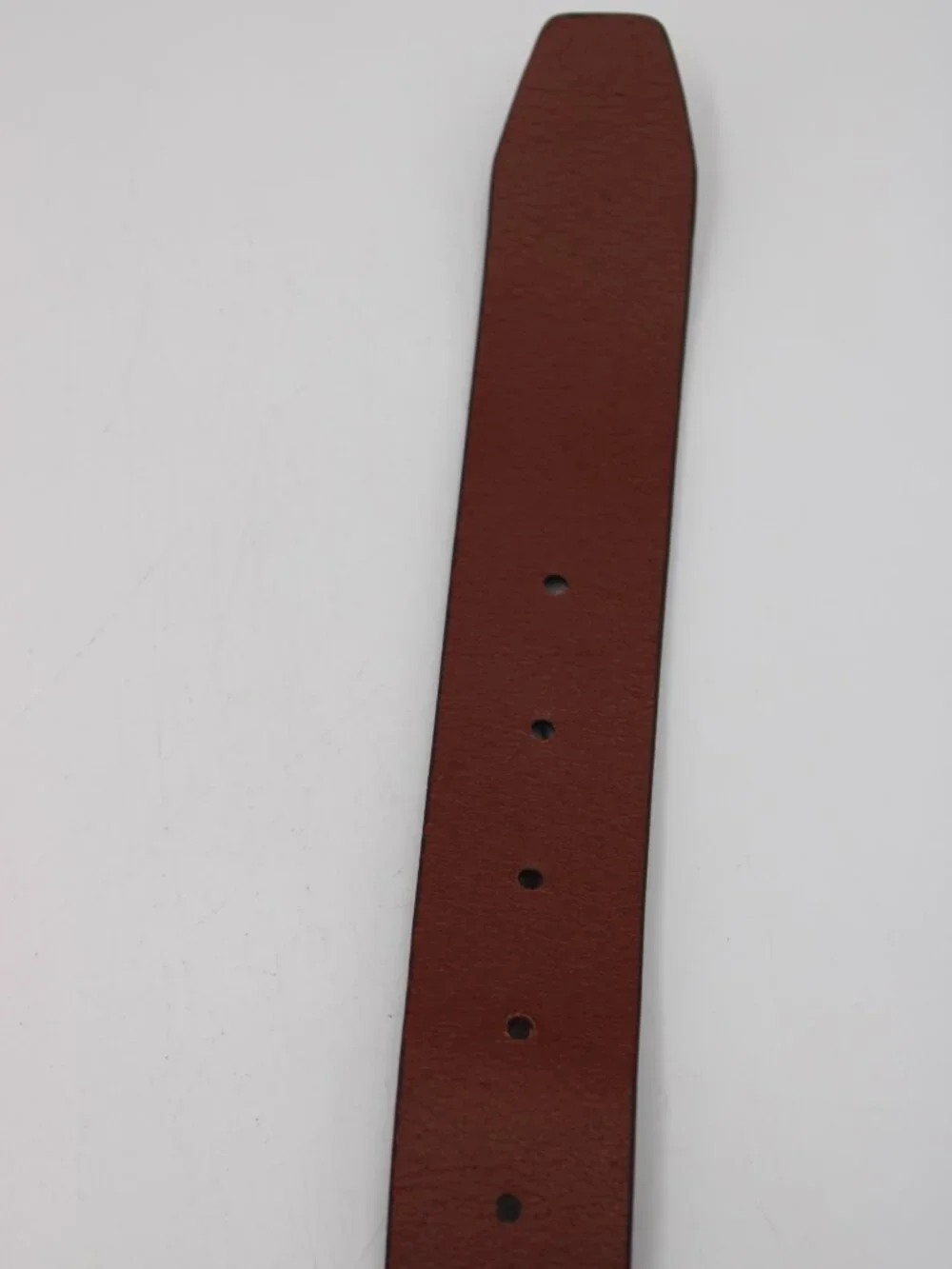 Tommy Hilfiger Brown Leather Belt Logo Buckle Size 40 Silver Buckle Dress READ